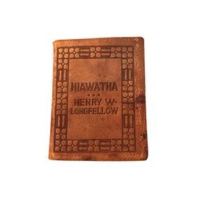 Antique 1916 The Song of Hiawatha Henry W. Longfellow Leather Bound Miniature
